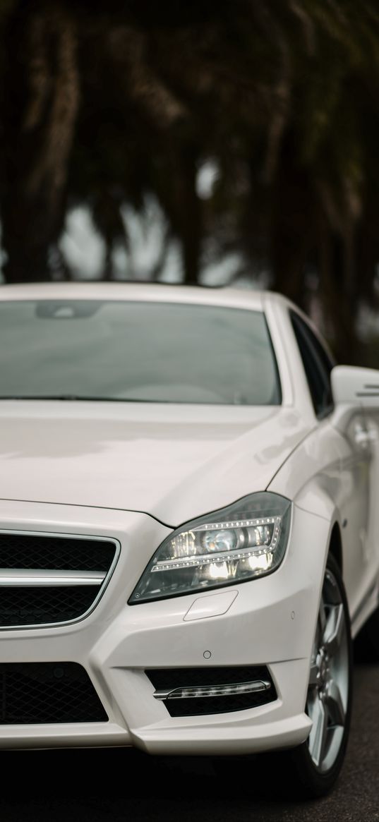 mercedes-benz cls350 amg, mercedes, car, white, front view