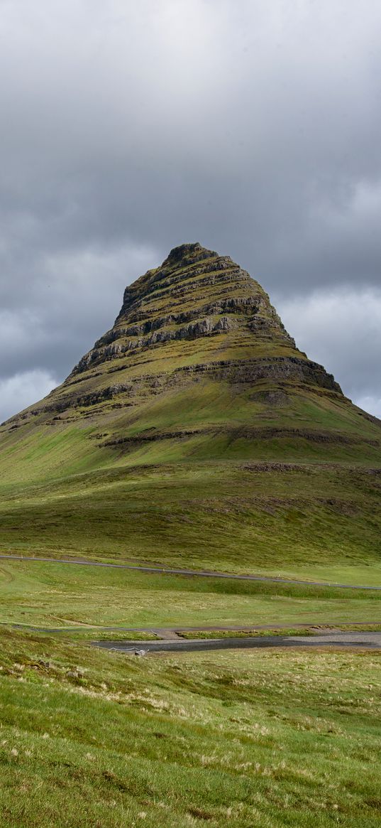 mountain, peak, hill, landscape, nature, iceland