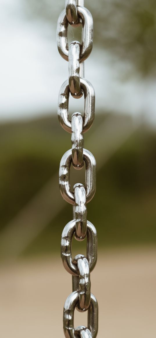 chain, iron, metal, links, blur