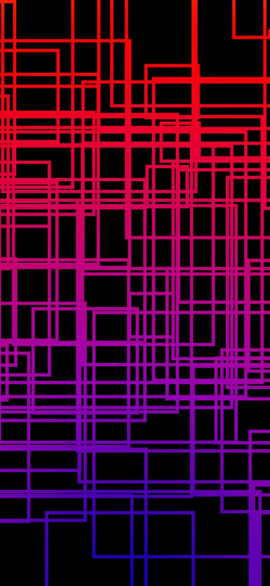 lines, interlacing, multicolored, gradient, intersection