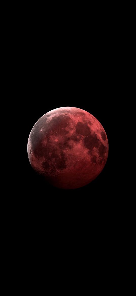 moon, red, dark, space, astronomy