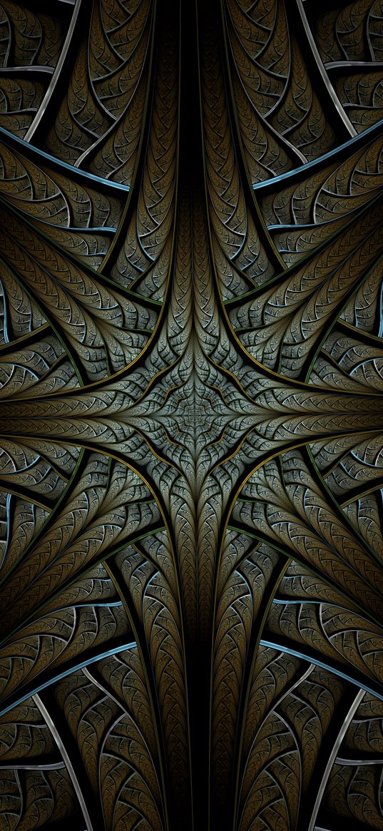 fractal, structure, interlaced, abstraction, brown