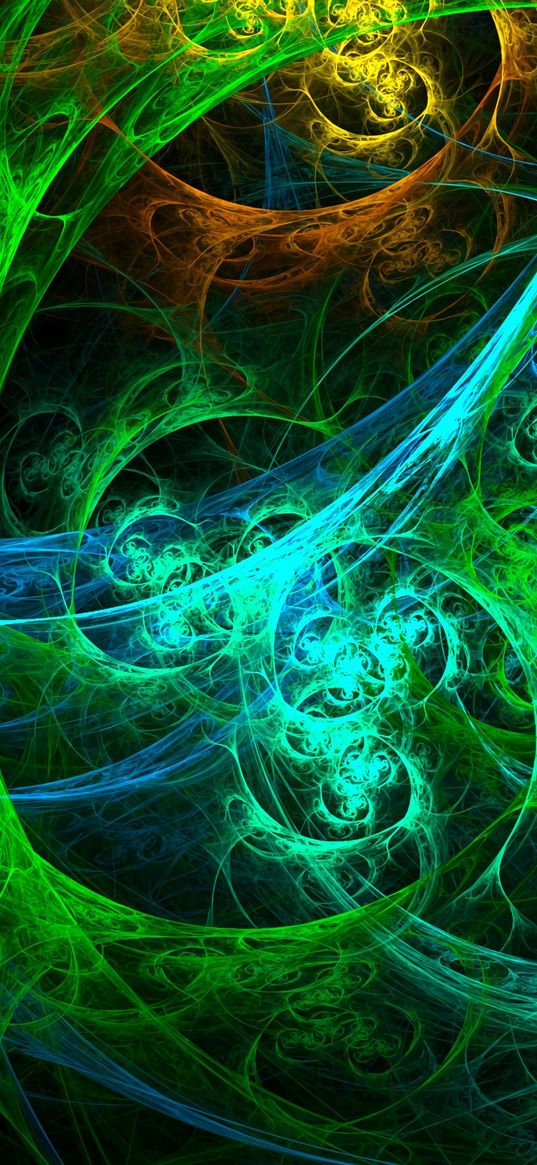 fractal, glow, colorful, tangled, abstraction