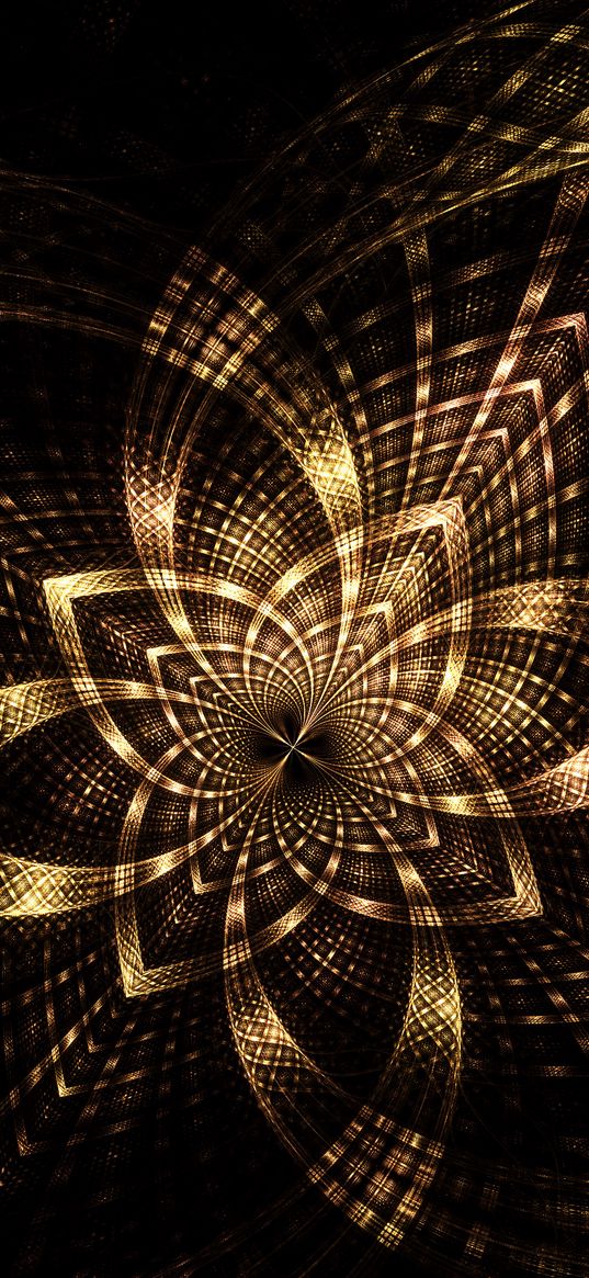 fractal, lines, scattering, dark, glow