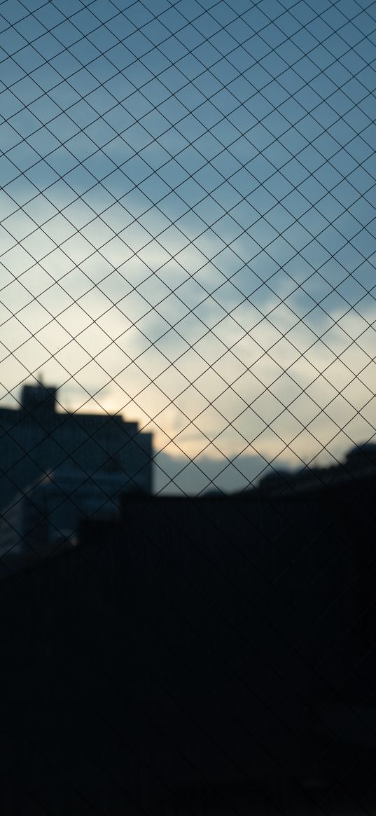 grid, buildings, city, dark, twilight