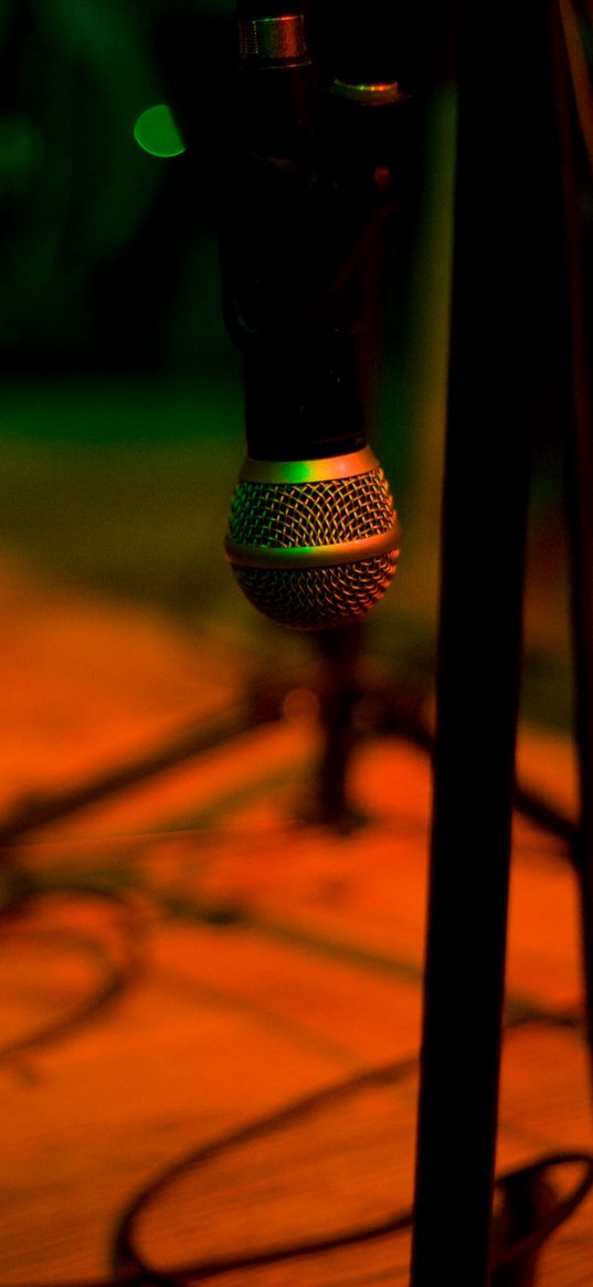 microphone, music, stage, stand, wires