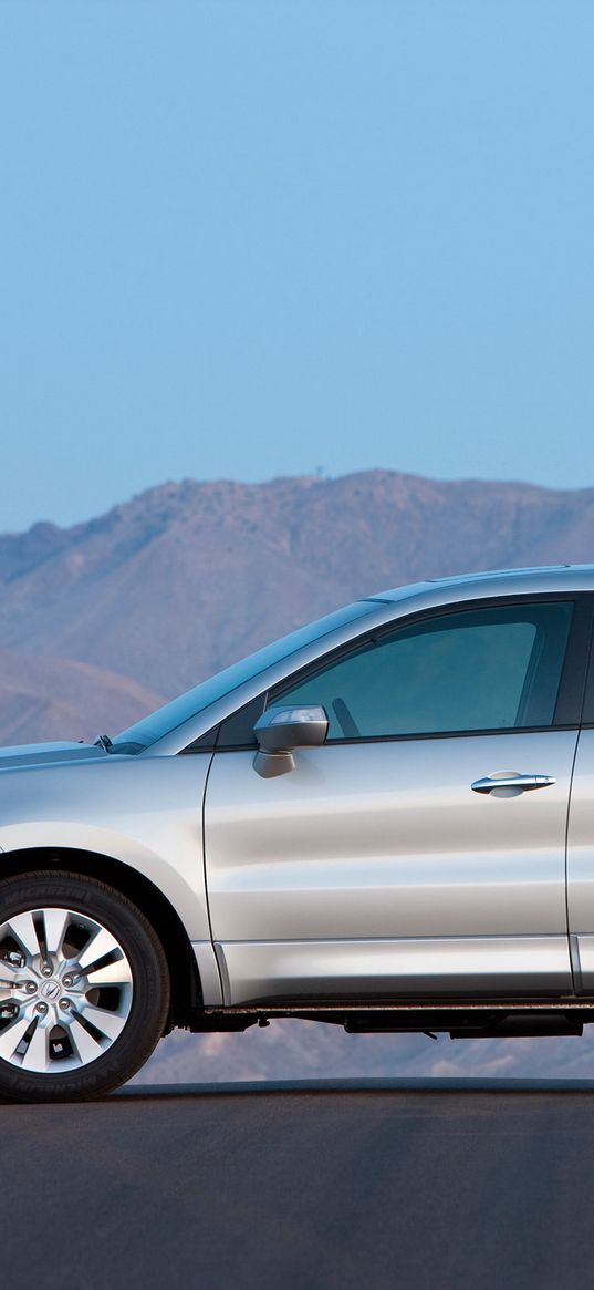 acura, rdx, white, jeep, side view, cars, style, mountains, nature