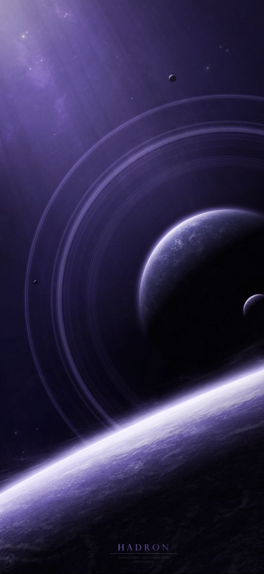 planet, space, outer space, purple dark