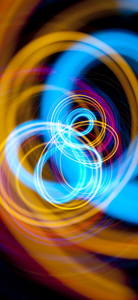 light, lines, colorful, tangled, motion, long exposure