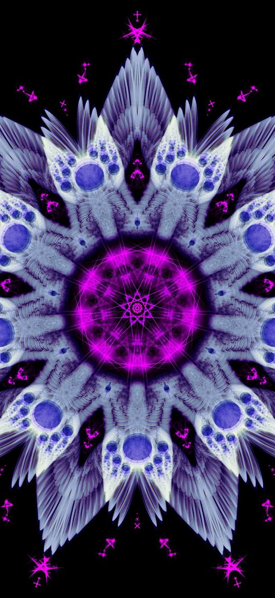 fractal, mandala, pattern, symmetry, abstraction