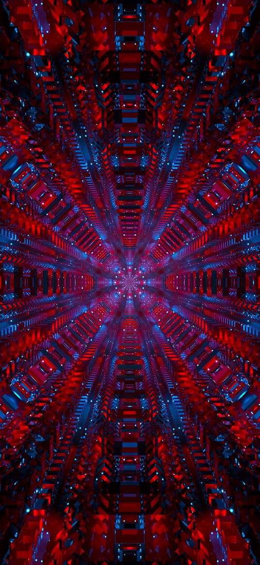 fractal, tunnel, perspective, abstraction