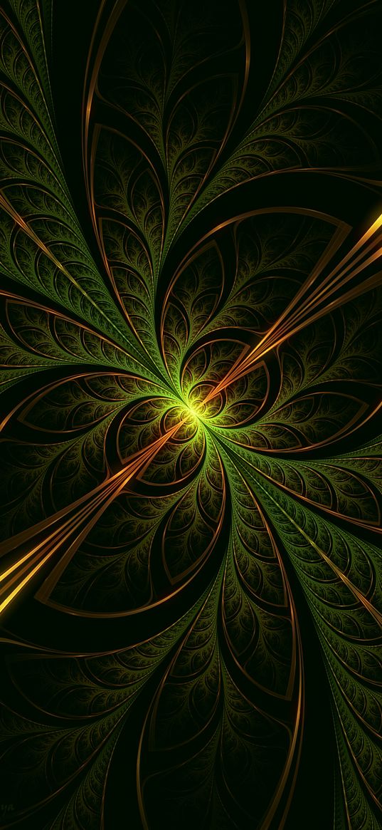 fractal, pattern, glow, tangled, abstraction