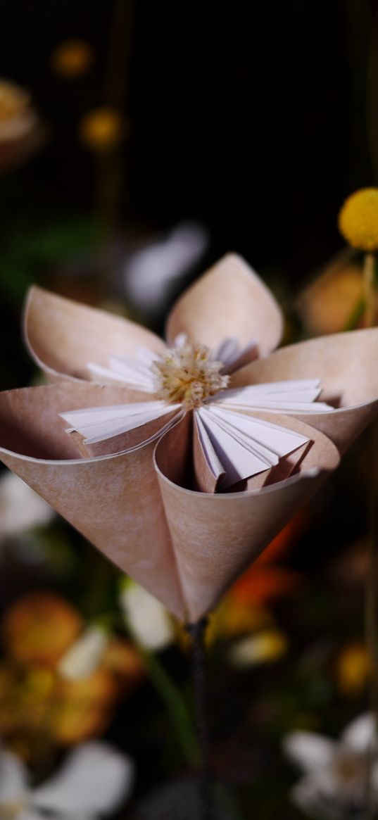 flower, paper, artificial, petals