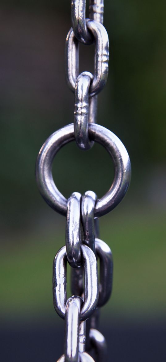 chain, metal, links, ring, closeup