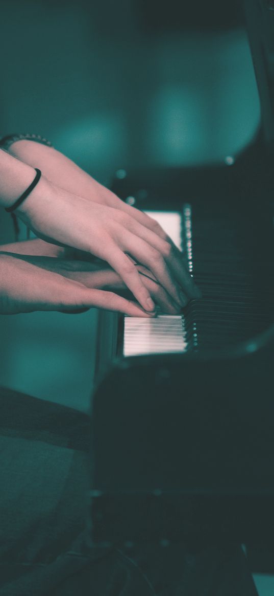 piano, hands, play, keys, music