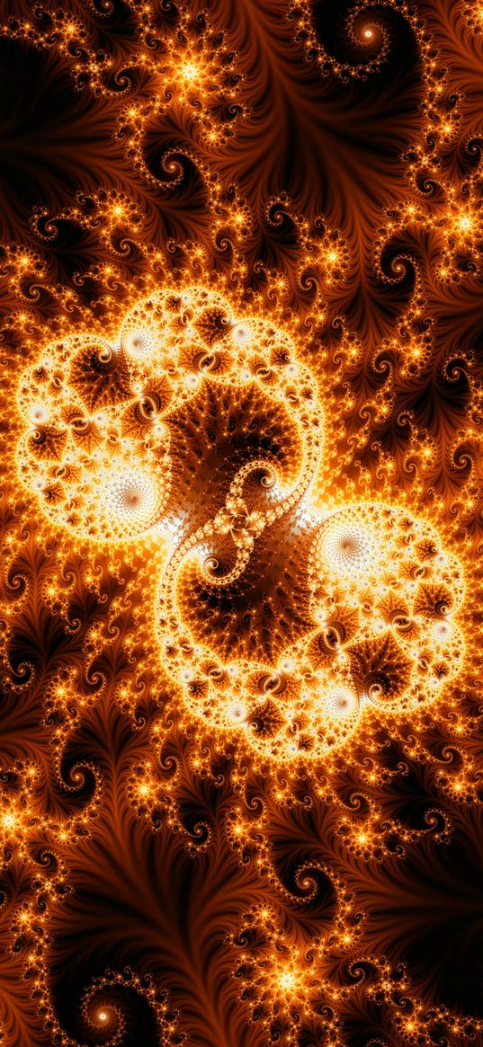 fractal, bright, glow, tangled, pattern, abstraction