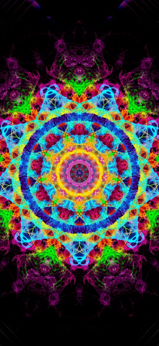 mandala, pattern, ornament, colorful, motley