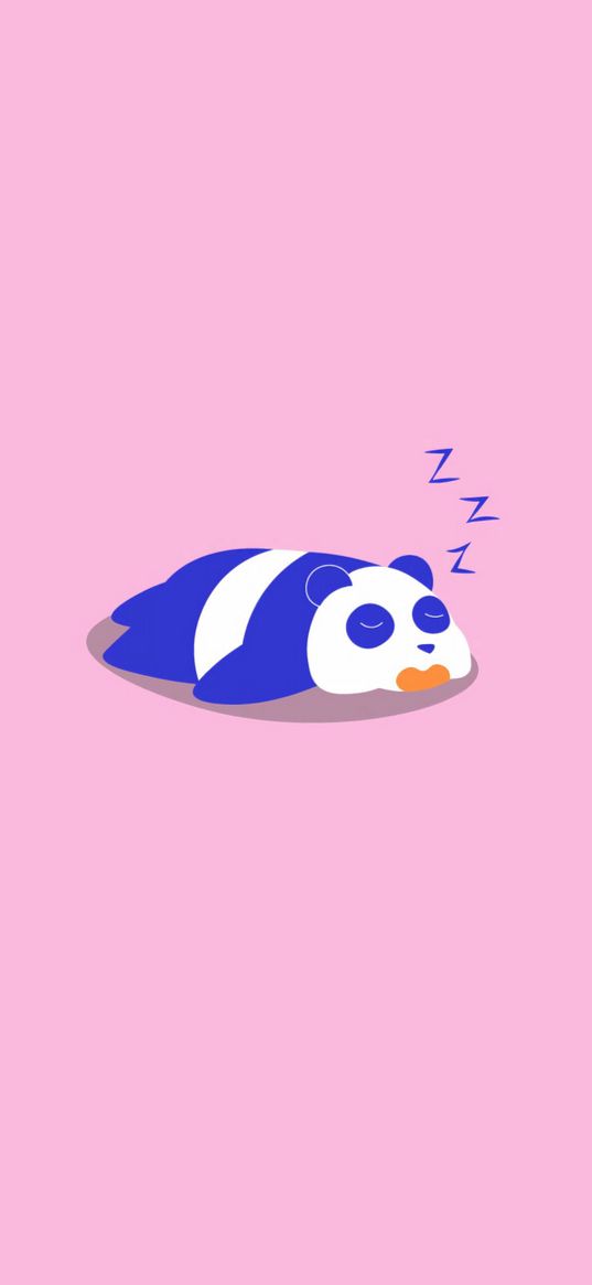 panda, sleep, art, funny, minimalism