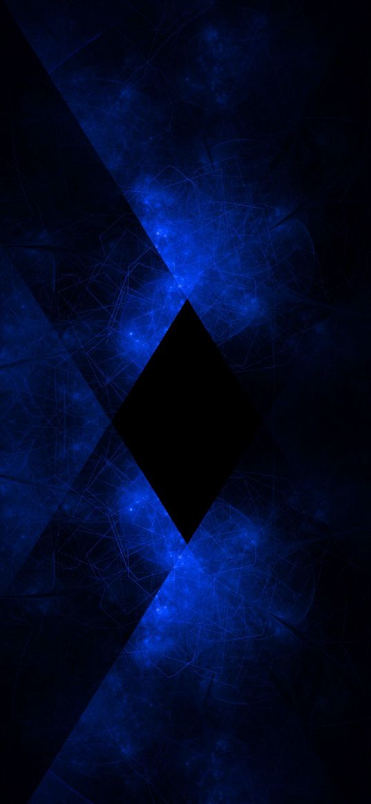 dark, blue, abstraction, rhombus, cross