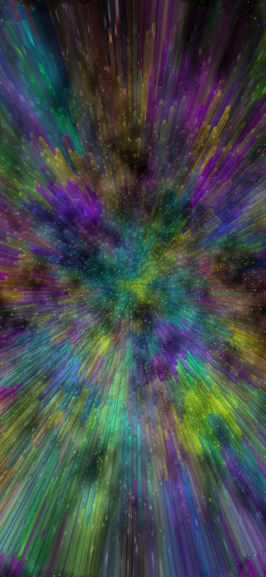 space explosion, scattering, colorful, abstraction