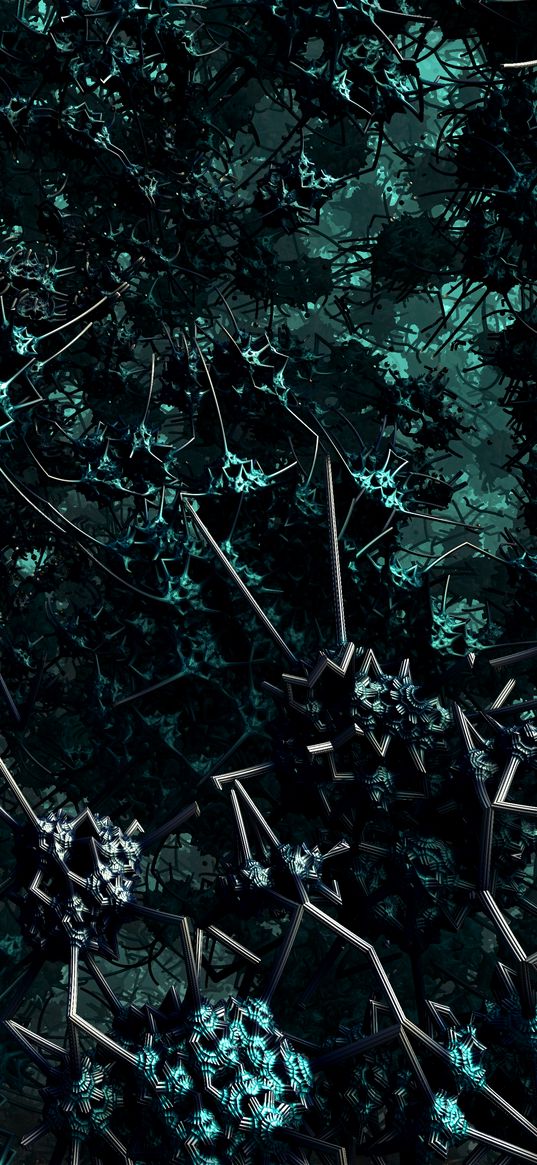 fractal, structure, tangled, 3d