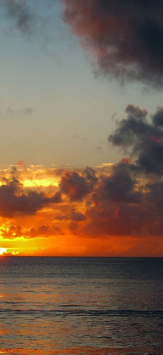 decline, hawaii, evening, sea