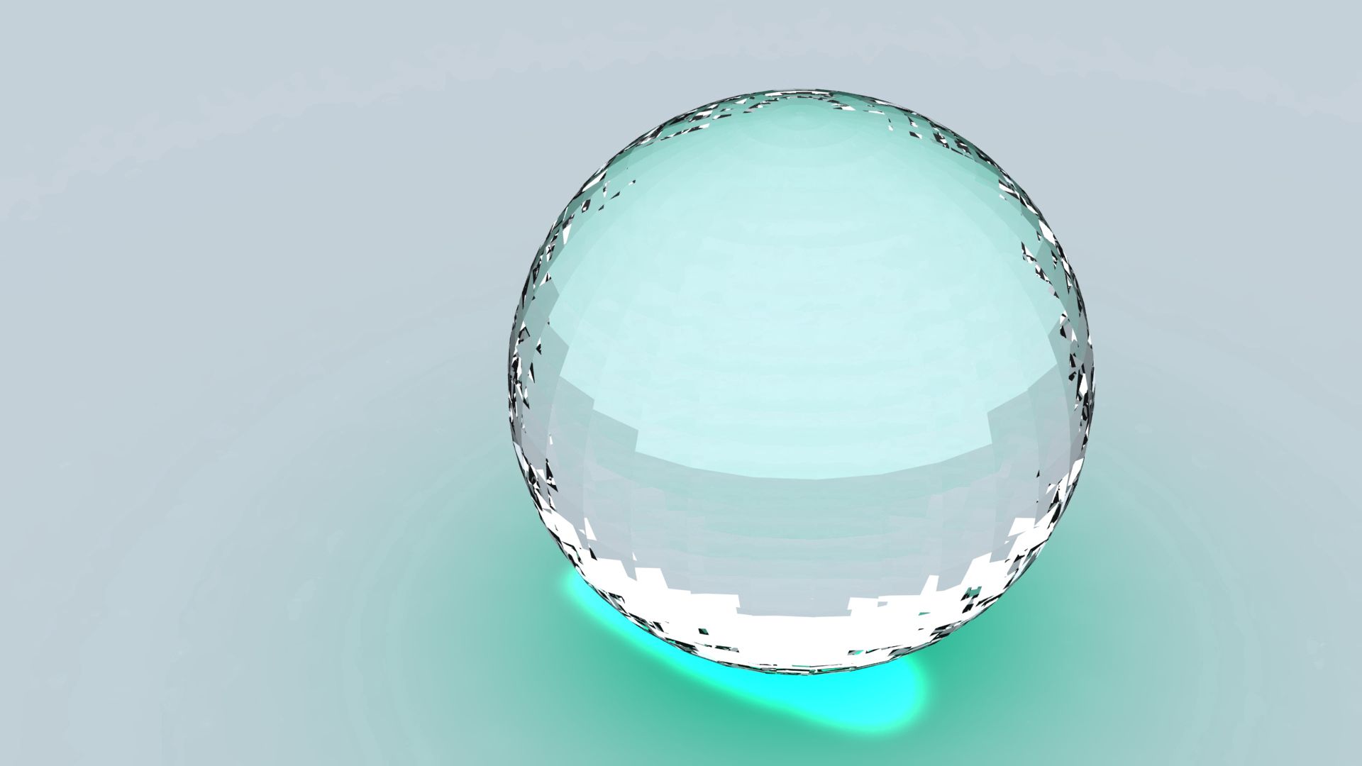 ball, huge, glass, transparent