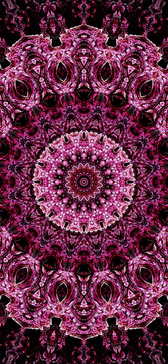 mandala, pattern, kaleidoscope, abstraction, purple