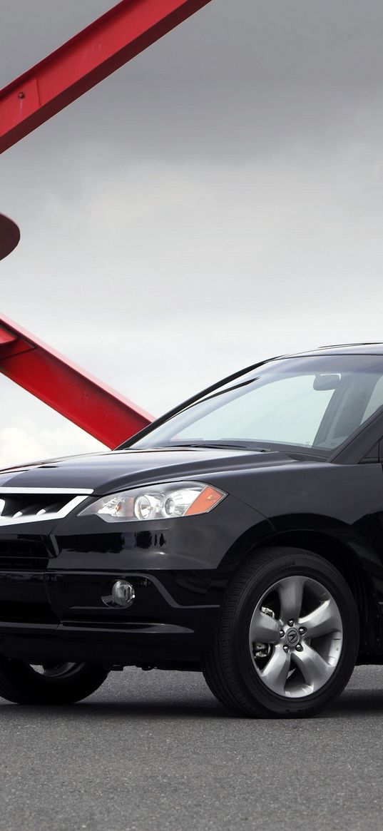 acura, rdx, black, side view, style, cars, sky, grass