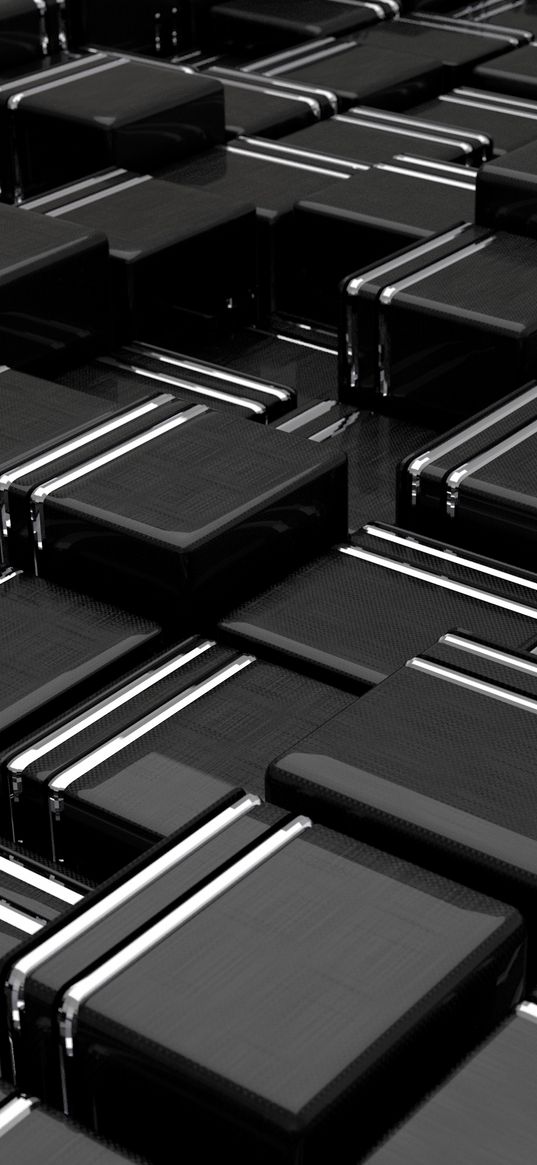 structure, cubes, 3d, black, lines