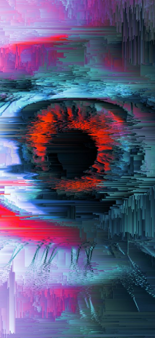 glitch, eye, pupil, distortion, art