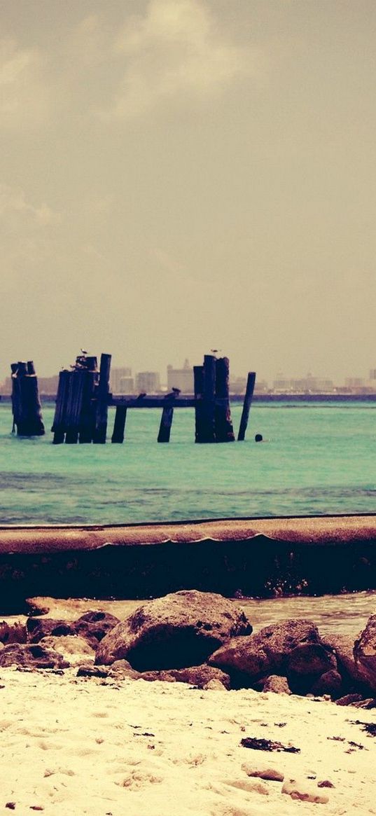 sand, coast, probes, sea