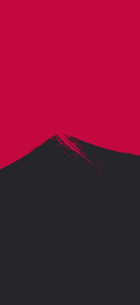 mountain, peak, art, minimalism