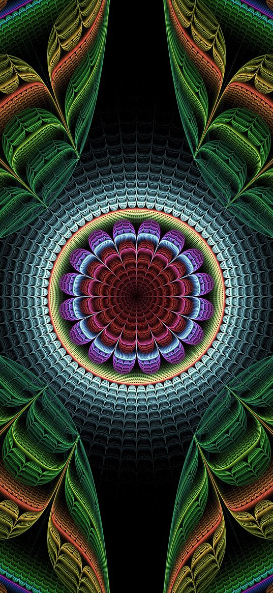 fractal, pattern, symmetry, colorful, abstraction