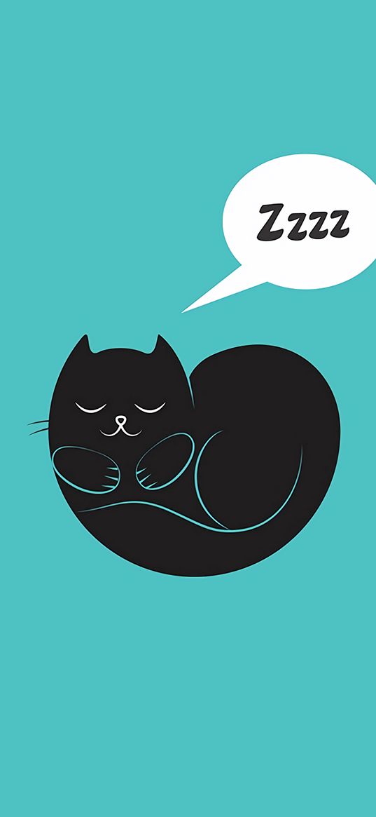 cat, sleep, art, vector