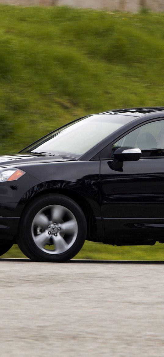 acura, rdx, black, side view, jeep style, cars, grass