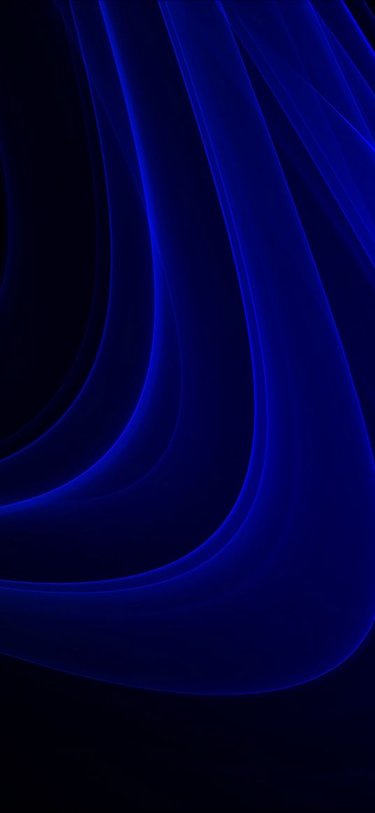 fractal, wavy, blue, abstraction