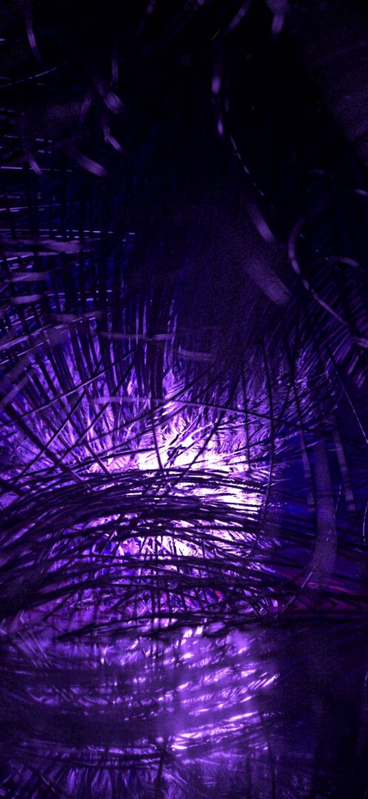 threads, tangled, glow, purple, macro