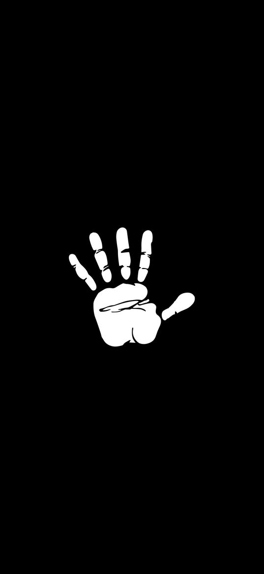 hand, palm, art, bw, vector