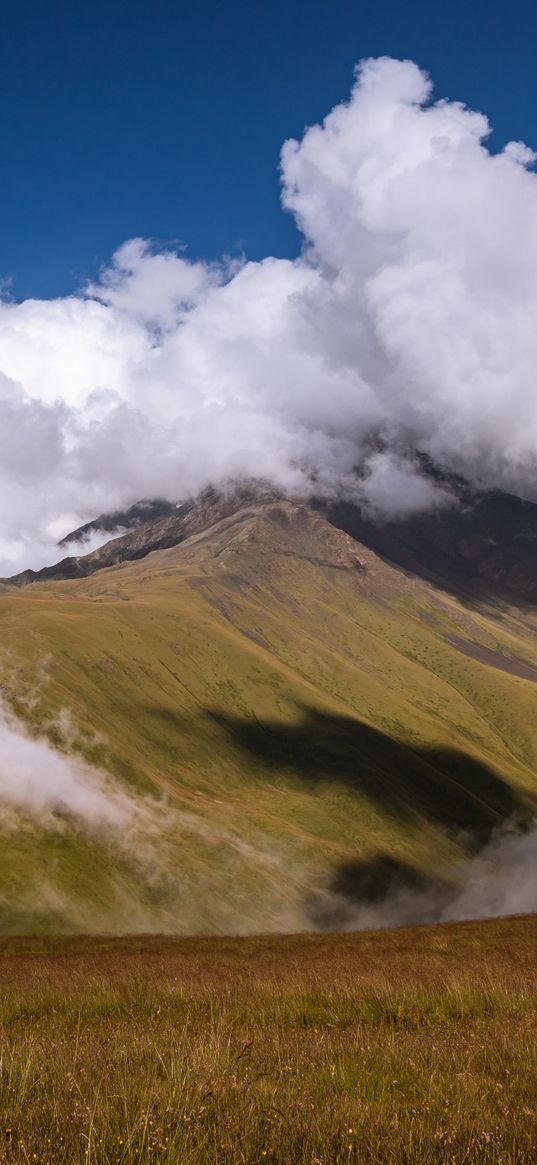 mountains, clouds, landscape, nature, georgia