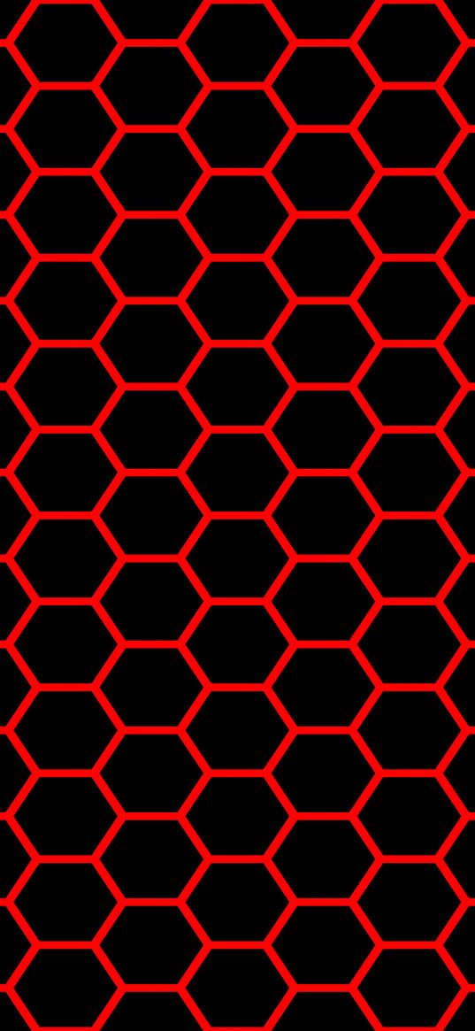 texture, hexagons, net, red, black