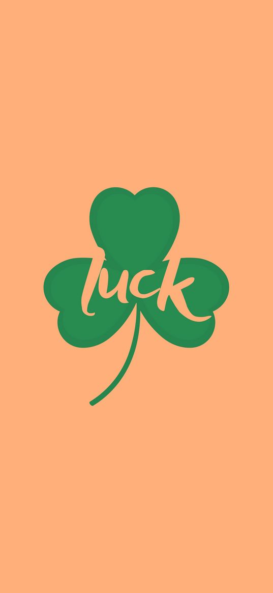 luck, clover, shamrock, word