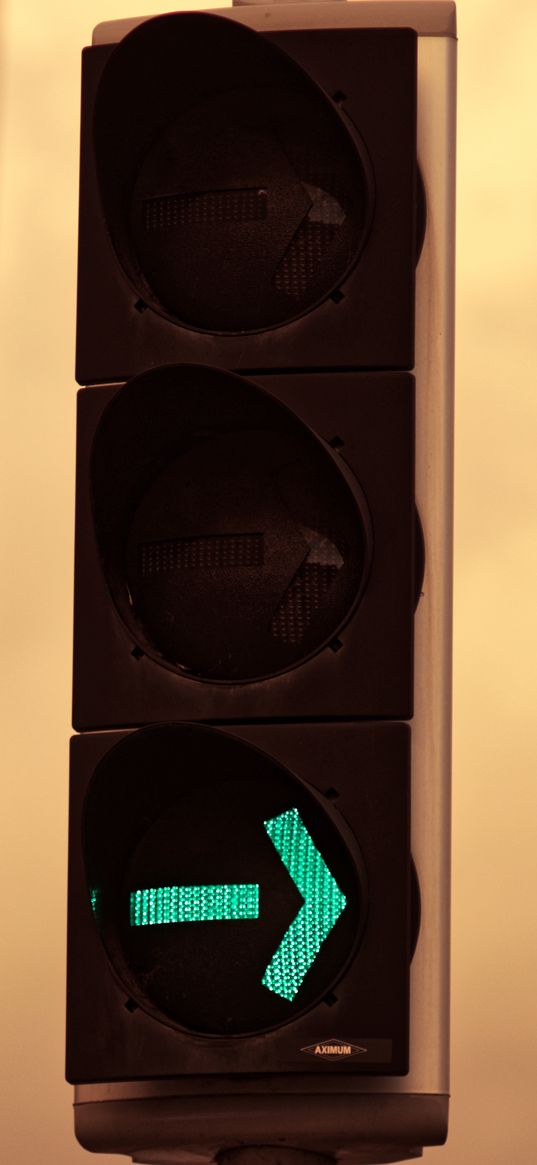 traffic light, arrow, signal, green