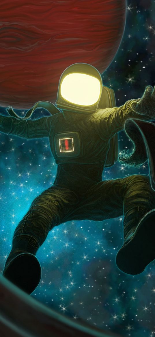 astronaut, space, outer space, art