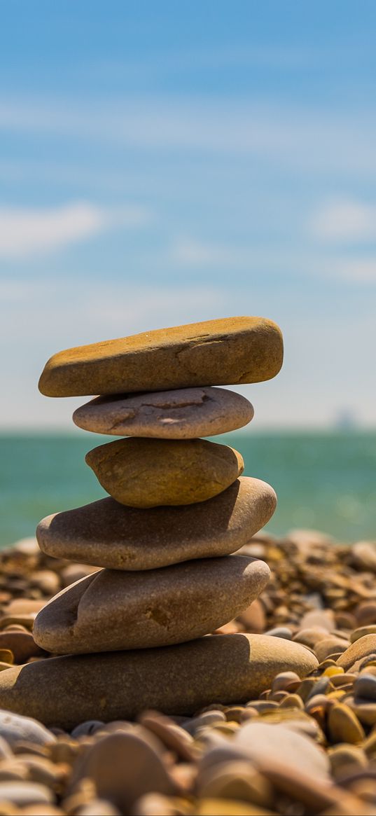 stones, balance, harmony, beach