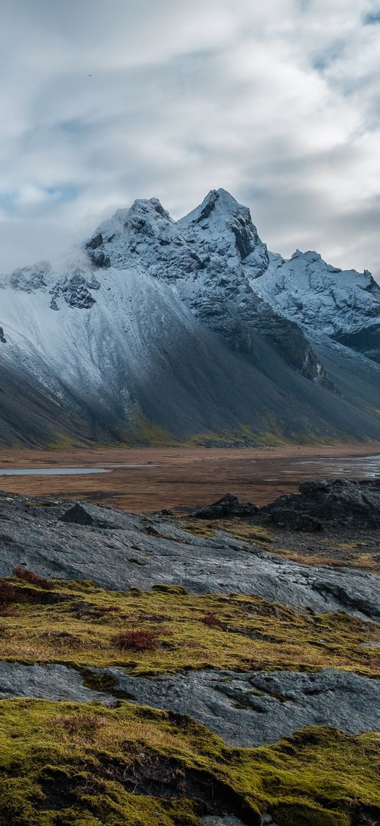 mountains, landscape, slopes, peaks, snowy