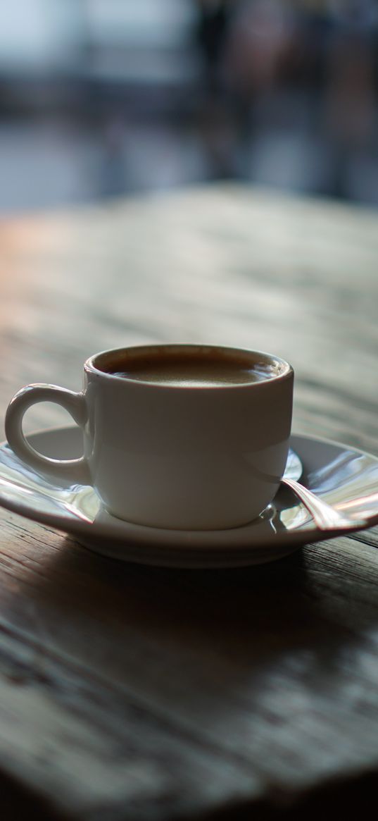 cup, coffee, wooden, surface