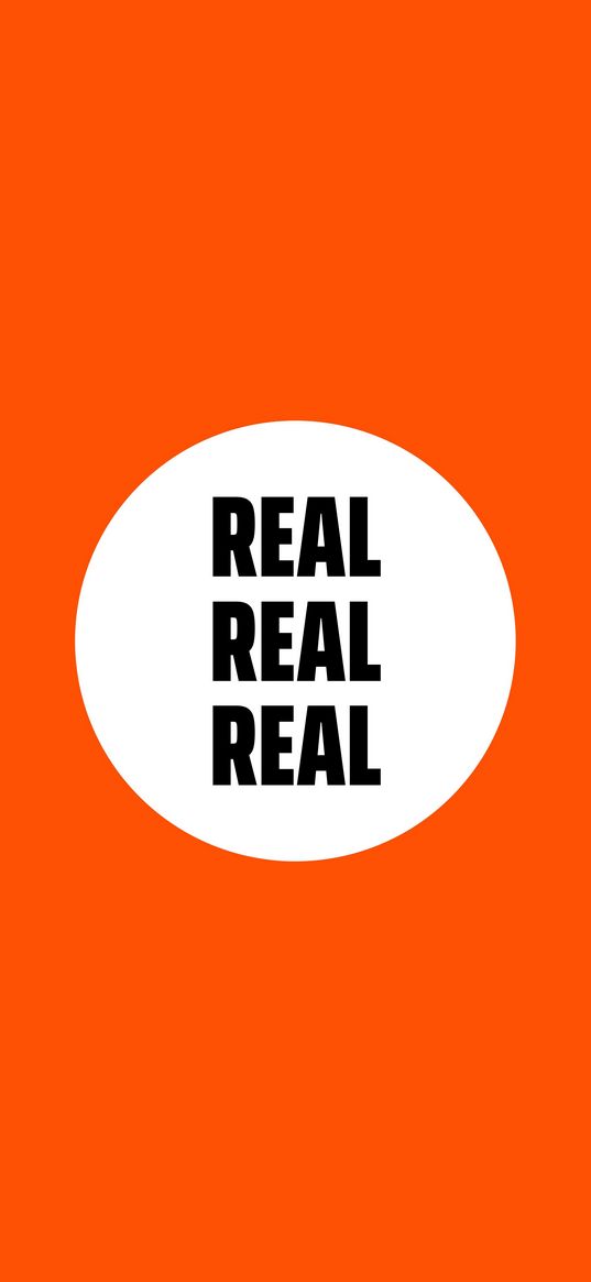 reality, words, inscription, circle, orange