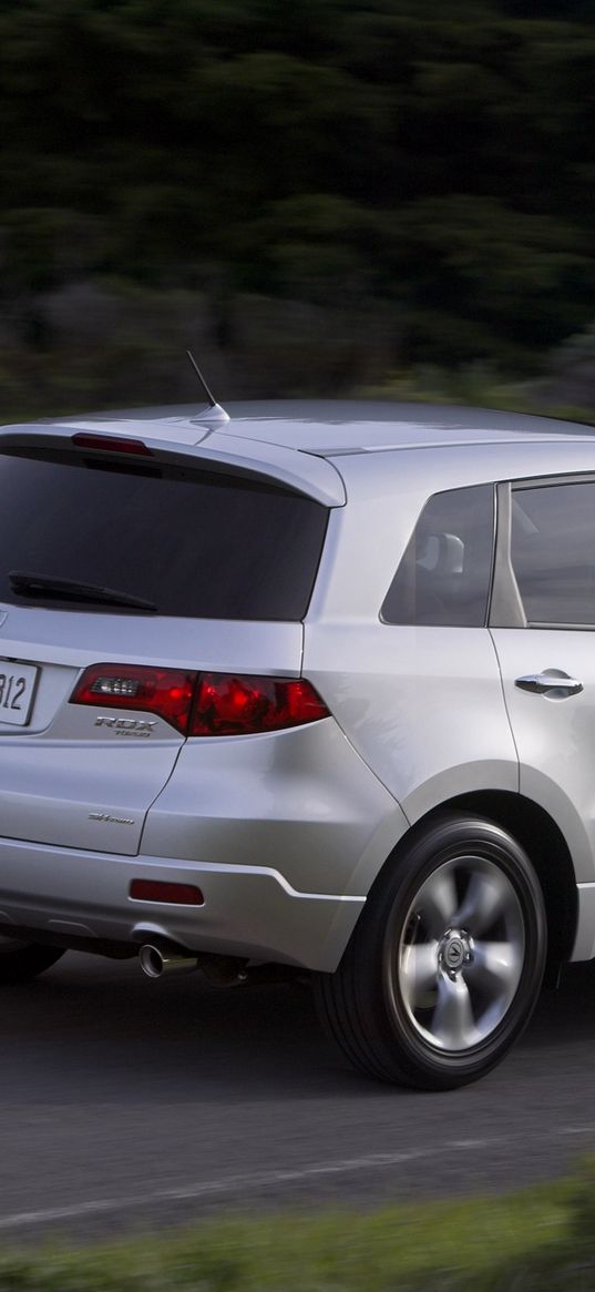 acura, rdx, metallic silver, jeep, rear view, style, cars, nature, rate