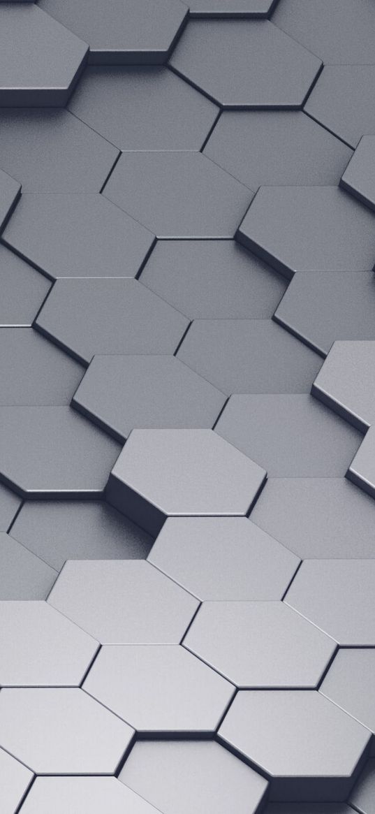 honeycomb, volume, gray, convex